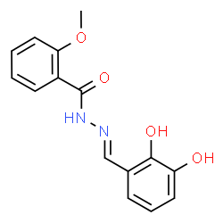 ChemSpider 2D Image | N'-[(E)-(2,3-Dihydroxyphenyl)methylene]-2-methoxybenzohydrazide | C15H14N2O4