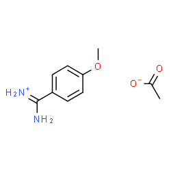 ChemSpider 2D Image | Imino(4-methoxyphenyl)methanaminium acetate | C10H14N2O3