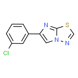ChemSpider 2D Image | 6-(3-Chlorophenyl)imidazo[2,1-b][1,3,4]thiadiazole | C10H6ClN3S
