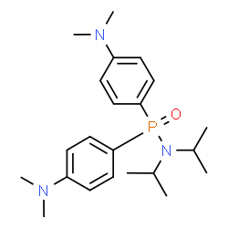 ChemSpider 2D Image | P,P-Bis[4-(dimethylamino)phenyl]-N,N-diisopropylphosphinic amide | C22H34N3OP