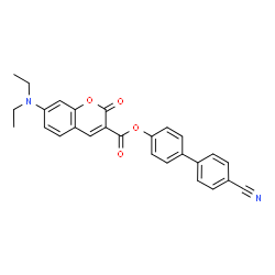 ChemSpider 2D Image | 4'-Cyano-4-biphenylyl 7-(diethylamino)-2-oxo-2H-chromene-3-carboxylate | C27H22N2O4