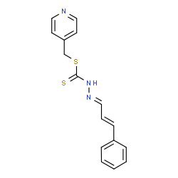 ChemSpider 2D Image | 4-Pyridinylmethyl (2E)-2-[(2E)-3-phenyl-2-propen-1-ylidene]hydrazinecarbodithioate | C16H15N3S2
