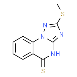 ChemSpider 2D Image | 2-(Methylsulfanyl)[1,2,4]triazolo[1,5-a]quinazoline-5(1H)-thione | C10H8N4S2