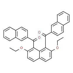ChemSpider 2D Image | (2,7-Diethoxy-1,8-naphthalenediyl)bis(2-naphthylmethanone) | C36H28O4
