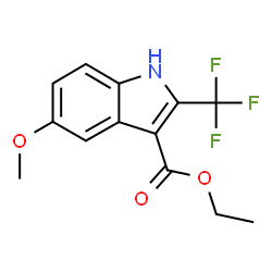 ChemSpider 2D Image | Ethyl 5-methoxy-2-(trifluoromethyl)-1H-indole-3-carboxylate | C13H12F3NO3
