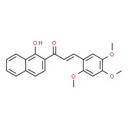 ChemSpider 2D Image | (2E)-1-(1-Hydroxy-2-naphthyl)-3-(2,4,5-trimethoxyphenyl)-2-propen-1-one | C22H20O5