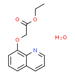 ChemSpider 2D Image | Ethyl (8-quinolinyloxy)acetate hydrate (1:1) | C13H15NO4