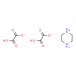 ChemSpider 2D Image | Piperazinediium bis(hydrogen ethanedioate) | C8H14N2O8