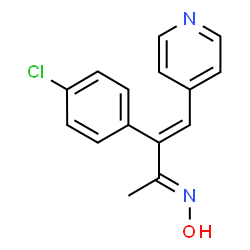 ChemSpider 2D Image | (2E,3E)-3-(4-Chlorophenyl)-N-hydroxy-4-(4-pyridinyl)-3-buten-2-imine | C15H13ClN2O