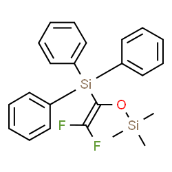 ChemSpider 2D Image | {2,2-Difluoro-1-[(trimethylsilyl)oxy]vinyl}(triphenyl)silane | C23H24F2OSi2