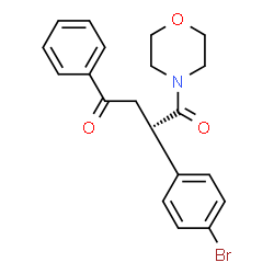 ChemSpider 2D Image | (2R)-2-(4-Bromophenyl)-1-(4-morpholinyl)-4-phenyl-1,4-butanedione | C20H20BrNO3