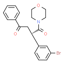 ChemSpider 2D Image | (2R)-2-(3-Bromophenyl)-1-(4-morpholinyl)-4-phenyl-1,4-butanedione | C20H20BrNO3