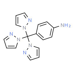 ChemSpider 2D Image | 4-(Tri-1H-pyrazol-1-ylmethyl)aniline | C16H15N7