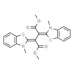 ChemSpider 2D Image | Dimethyl (2E,3E)-bis(3-methyl-1,3-benzothiazol-2(3H)-ylidene)succinate | C22H20N2O4S2