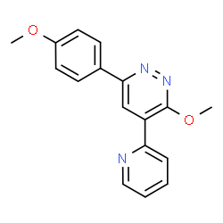 ChemSpider 2D Image | 3-Methoxy-6-(4-methoxyphenyl)-4-(2-pyridinyl)pyridazine | C17H15N3O2