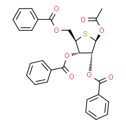 ChemSpider 2D Image | 1-O-Acetyl-2,3,5-tri-O-benzoyl-4-thio-beta-D-ribofuranose | C28H24O8S