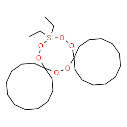 ChemSpider 2D Image | 29,29-Diethyl-13,14,27,28,30,31-hexaoxa-29-siladispiro[11.2.11.5]hentriacontane | C28H54O6Si