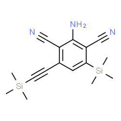 ChemSpider 2D Image | 2-Amino-4-(trimethylsilyl)-6-[(trimethylsilyl)ethynyl]isophthalonitrile | C16H21N3Si2