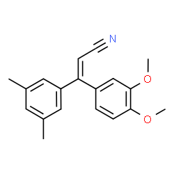 ChemSpider 2D Image | (2Z)-3-(3,4-Dimethoxyphenyl)-3-(3,5-dimethylphenyl)acrylonitrile | C19H19NO2