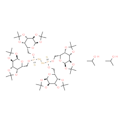 ChemSpider 2D Image | 2-Propanol - 1,8-bis[(3aR,5R,5aS,8aS,8bR)-2,2,7,7-tetramethyltetrahydro-3aH-bis[1,3]dioxolo[4,5-b:4',5'-d]pyran-5-yl]-3,6-bis{[(3aR,5R,5aS,8aS,8bR)-2,2,7,7-tetramethyltetrahydro-3aH-bis[1,3]dioxolo[4,
5-b:4',5'-d]pyran-5-yl]methoxy}-2,7-dioxa-4,5-diselena-3,6-diphosphaoctane 3,6-disulfide (2:1) | C54H92O26P2S2Se2