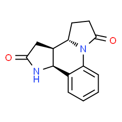 ChemSpider 2D Image | (3aR,3bS,11bS)-3a,4,5,11b-Tetrahydro-1H-dipyrrolo[1,2-a:3',2'-c]quinoline-2,6(3H,3bH)-dione | C14H14N2O2