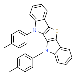 ChemSpider 2D Image | 5,6-Bis(4-methylphenyl)-5,6-dihydroindolo[2',3':4,5]thieno[3,2-b]indole | C30H22N2S