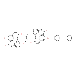 ChemSpider 2D Image | 2,2',7,7'-Tetrabromo-13,13'-spirobi[dinaphtho[2,1-f:1',2'-h][1,5]dioxonine] - benzene (1:2) | C57H40Br4O4