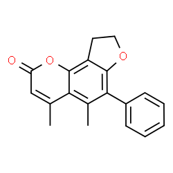 ChemSpider 2D Image | 4,5-Dimethyl-6-phenyl-8,9-dihydro-2H-furo[2,3-h]chromen-2-one | C19H16O3