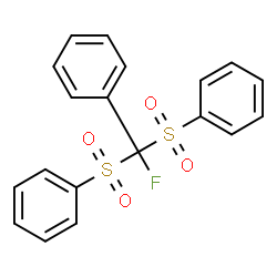 ChemSpider 2D Image | 1,1'-{[Fluoro(phenyl)methylene]disulfonyl}dibenzene | C19H15FO4S2