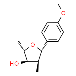 ChemSpider 2D Image | (5S)-2,5-Anhydro-1,4-dideoxy-5-(4-methoxyphenyl)-4-methyl-D-ribitol | C13H18O3