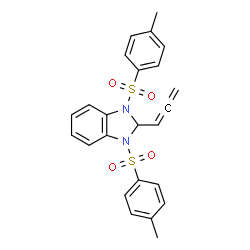ChemSpider 2D Image | 1,3-Bis[(4-methylphenyl)sulfonyl]-2-propadienyl-2,3-dihydro-1H-benzimidazole | C24H22N2O4S2