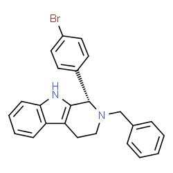 ChemSpider 2D Image | (1S)-2-Benzyl-1-(4-bromophenyl)-2,3,4,9-tetrahydro-1H-beta-carboline | C24H21BrN2