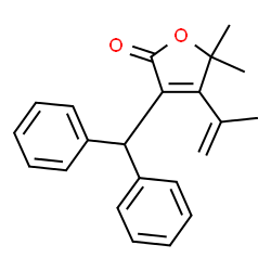 ChemSpider 2D Image | 3-(Diphenylmethyl)-4-isopropenyl-5,5-dimethyl-2(5H)-furanone | C22H22O2