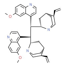 ChemSpider 2D Image | (4beta,8alpha,9R)-6'-Methoxy-9-[(4beta,8alpha,9R)-6'-methoxycinchonan-9-yl]cinchonan | C40H46N4O2