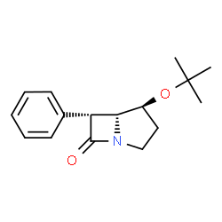 ChemSpider 2D Image | (4S,5R,6R)-4-[(2-Methyl-2-propanyl)oxy]-6-phenyl-1-azabicyclo[3.2.0]heptan-7-one | C16H21NO2