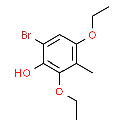 ChemSpider 2D Image | 6-Bromo-2,4-diethoxy-3-methylphenol | C11H15BrO3