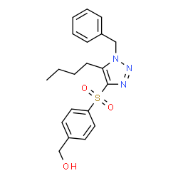 ChemSpider 2D Image | {4-[(1-Benzyl-5-butyl-1H-1,2,3-triazol-4-yl)sulfonyl]phenyl}methanol | C20H23N3O3S