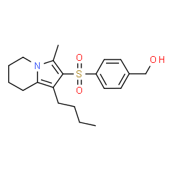ChemSpider 2D Image | {4-[(1-Butyl-3-methyl-5,6,7,8-tetrahydro-2-indolizinyl)sulfonyl]phenyl}methanol | C20H27NO3S