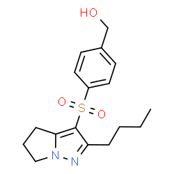 ChemSpider 2D Image | {4-[(2-Butyl-5,6-dihydro-4H-pyrrolo[1,2-b]pyrazol-3-yl)sulfonyl]phenyl}methanol | C17H22N2O3S