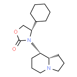 ChemSpider 2D Image | (4S)-4-Cyclohexyl-3-[(8S,8aS)-octahydro-8-indolizinyl]-1,3-oxazolidin-2-one | C17H28N2O2