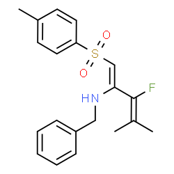 ChemSpider 2D Image | (1Z)-N-Benzyl-3-fluoro-4-methyl-1-[(4-methylphenyl)sulfonyl]-1,3-pentadien-2-amine | C20H22FNO2S