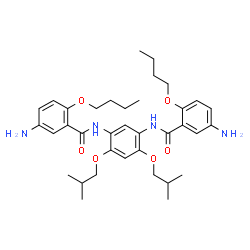 ChemSpider 2D Image | N,N'-(4,6-Diisobutoxy-1,3-phenylene)bis(5-amino-2-butoxybenzamide) | C36H50N4O6