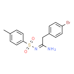 ChemSpider 2D Image | 2-(4-Bromophenyl)-N-[(4-methylphenyl)sulfonyl]ethanimidamide | C15H15BrN2O2S