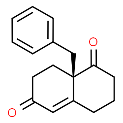 ChemSpider 2D Image | (8aR)-8a-Benzyl-3,4,8,8a-tetrahydro-1,6(2H,7H)-naphthalenedione | C17H18O2