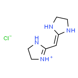ChemSpider 2D Image | 2-(2-Imidazolidinylidenemethyl)-4,5-dihydro-1H-imidazol-1-ium chloride | C7H13ClN4