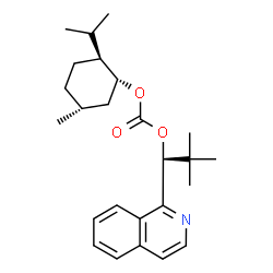 ChemSpider 2D Image | (1R,2S,5R)-2-Isopropyl-5-methylcyclohexyl (1S)-1-(1-isoquinolinyl)-2,2-dimethylpropyl carbonate | C25H35NO3