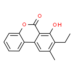 ChemSpider 2D Image | 8-Ethyl-7-hydroxy-9-methyl-6H-benzo[c]chromen-6-one | C16H14O3