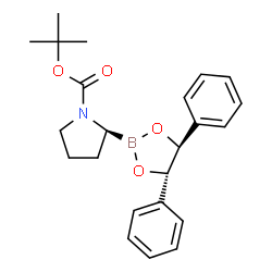 ChemSpider 2D Image | 2-Methyl-2-propanyl (2S)-2-[(4S,5S)-4,5-diphenyl-1,3,2-dioxaborolan-2-yl]-1-pyrrolidinecarboxylate | C23H28BNO4