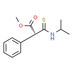 ChemSpider 2D Image | Methyl (2S)-3-(isopropylamino)-2-phenyl-3-thioxopropanoate | C13H17NO2S