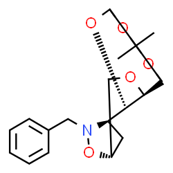 ChemSpider 2D Image | (1R,2S,4S,8R,9R,12S)-14-Benzyl-6,6-dimethyl-3,5,7,10,13-pentaoxa-14-azatetracyclo[10.2.1.0~2,9~.0~4,8~]pentadecane | C18H23NO5